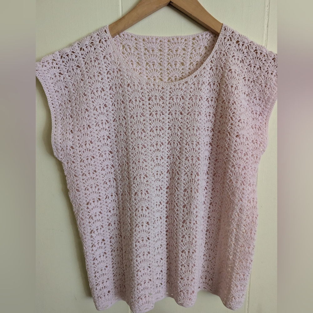 Hand Made Crochet Boho Layering Vintage Top